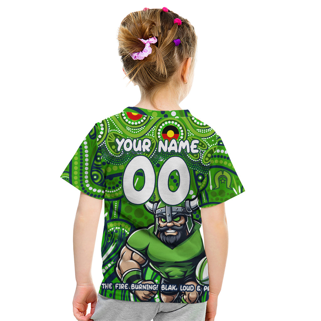 Custom Australia NAIDOC Week 2024 Kid T Shirt Canberra Raiders Mascot Keep The Fire Burning