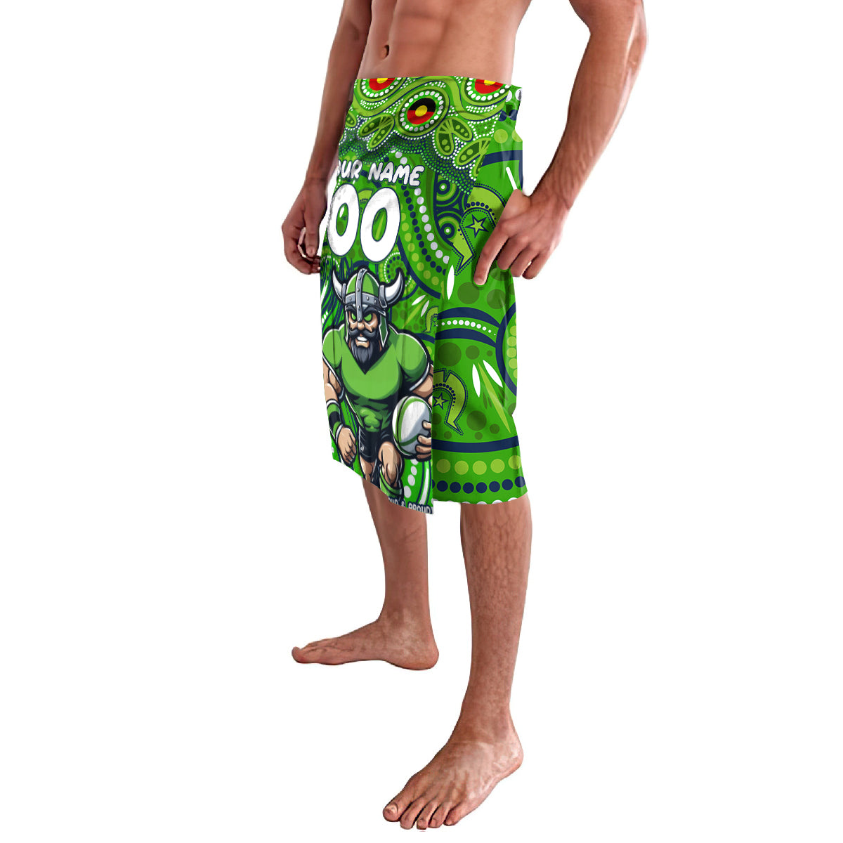 Custom Australia NAIDOC Week 2024 Lavalava Canberra Raiders Mascot Keep The Fire Burning