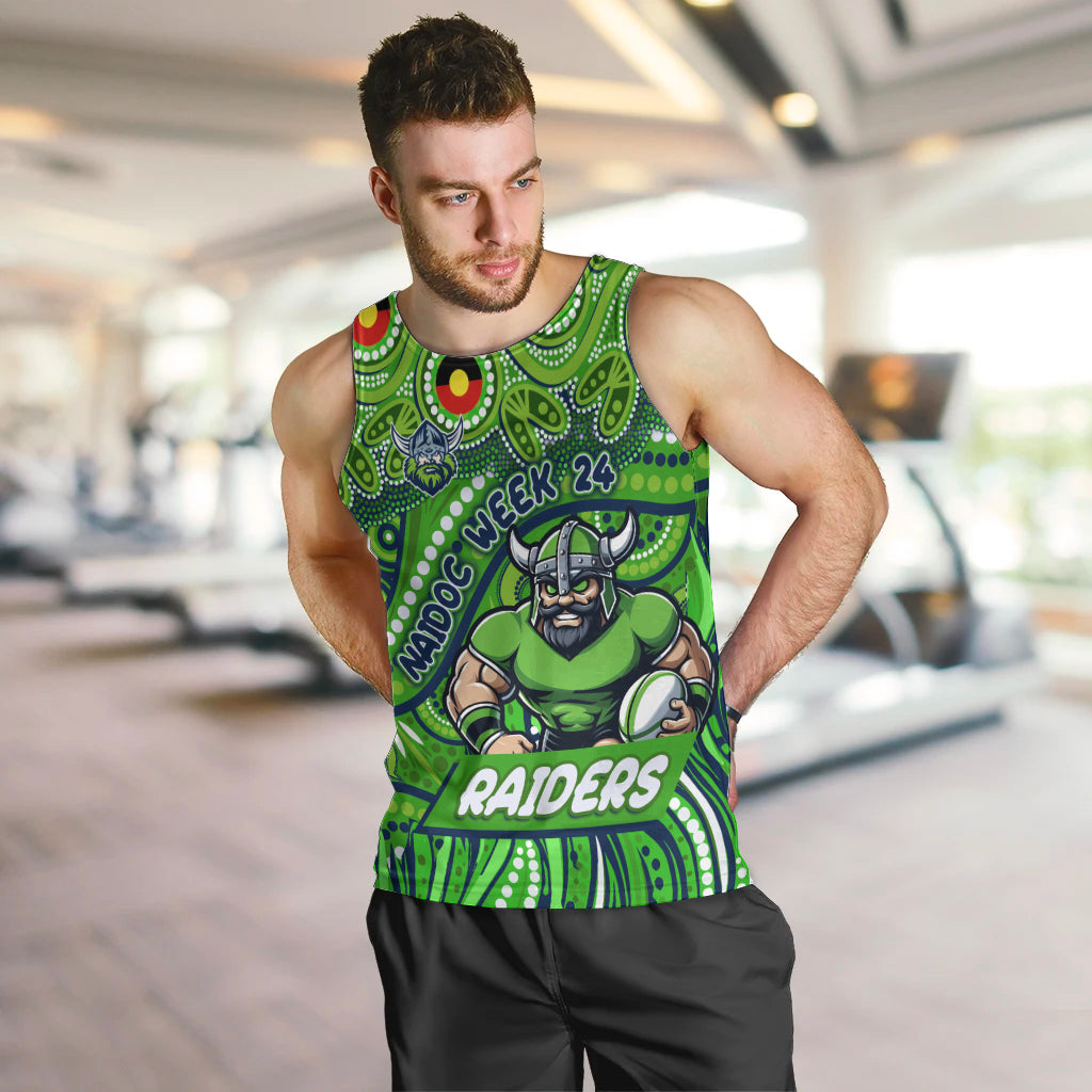 Custom Australia NAIDOC Week 2024 Men Tank Top Canberra Raiders Mascot Keep The Fire Burning