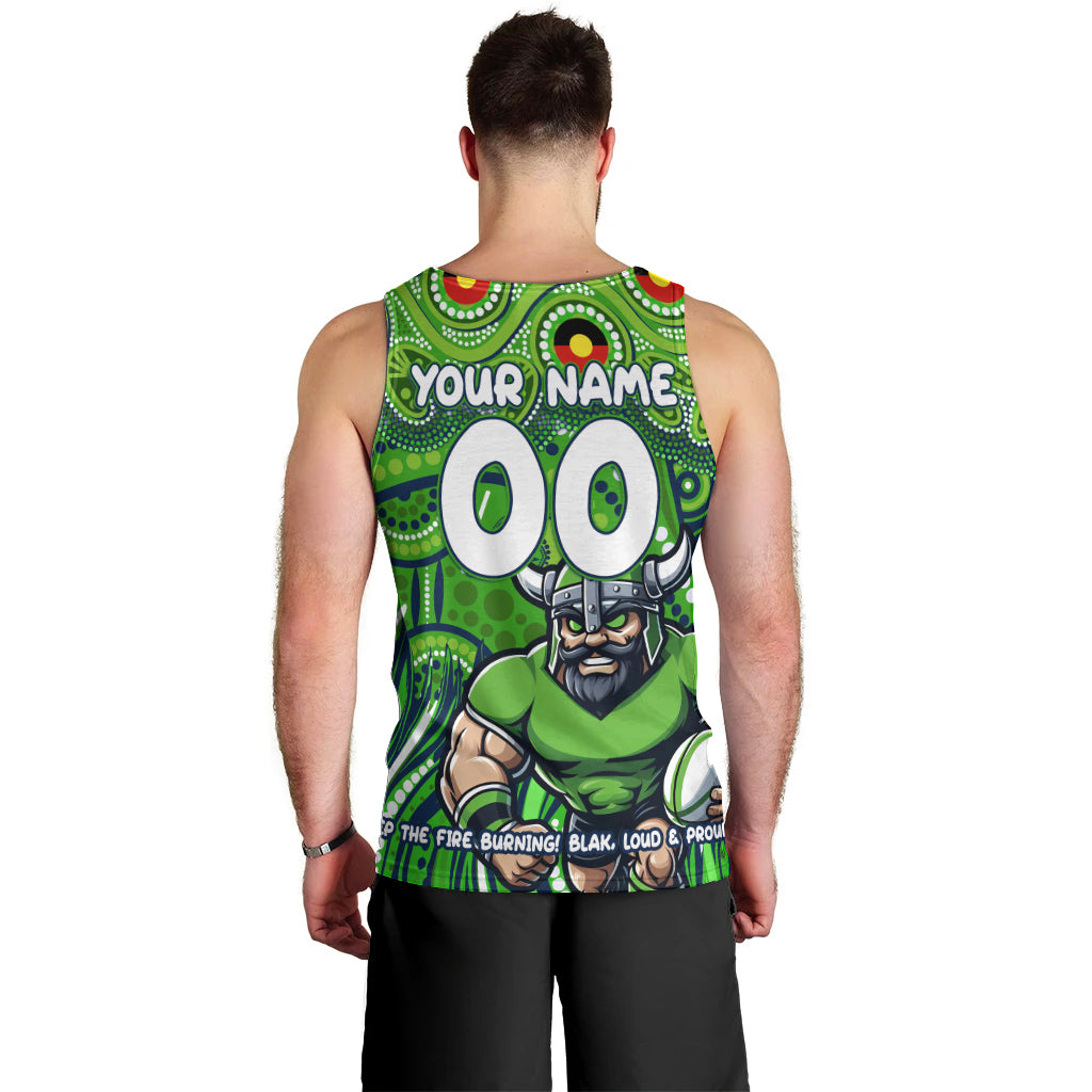 Custom Australia NAIDOC Week 2024 Men Tank Top Canberra Raiders Mascot Keep The Fire Burning