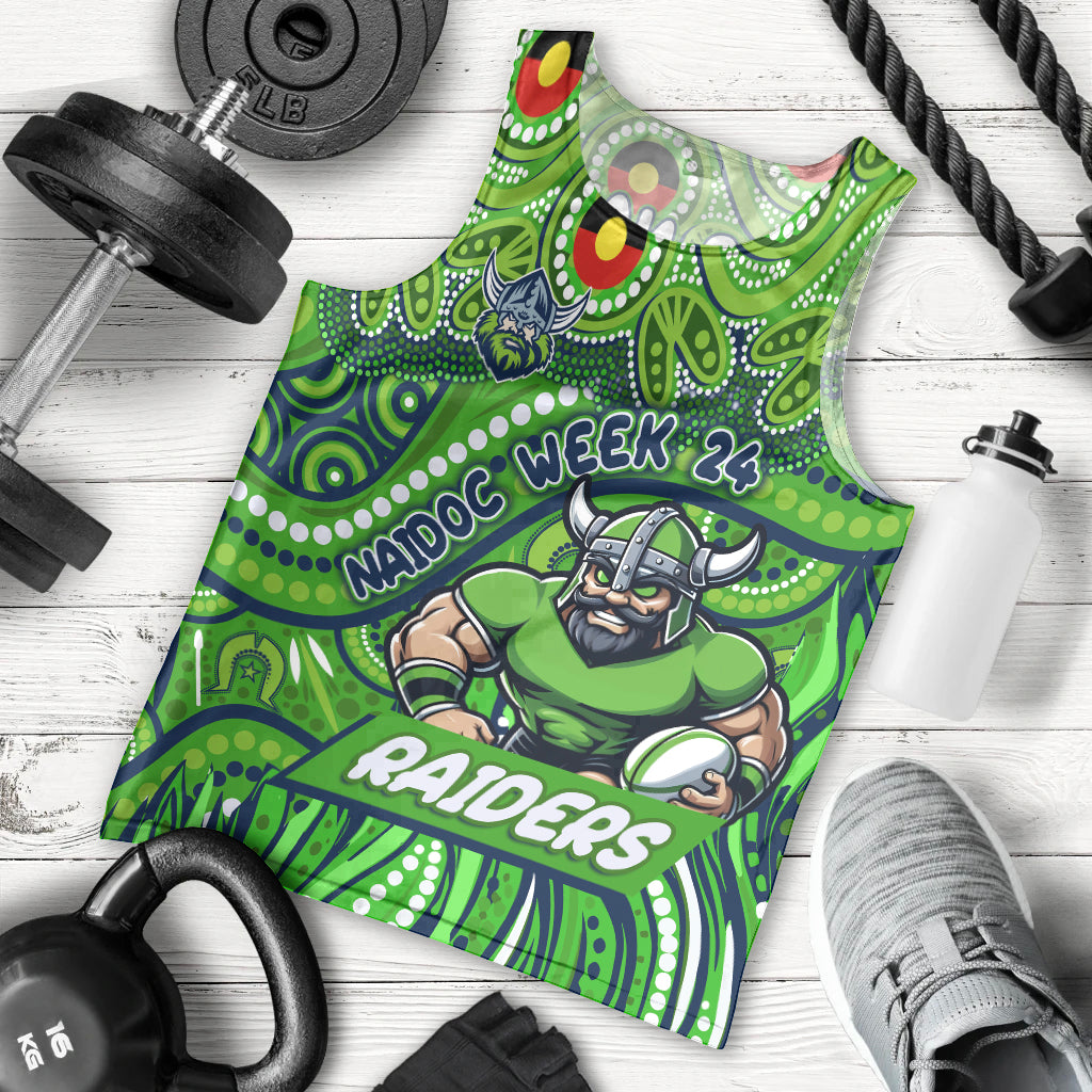 Custom Australia NAIDOC Week 2024 Men Tank Top Canberra Raiders Mascot Keep The Fire Burning