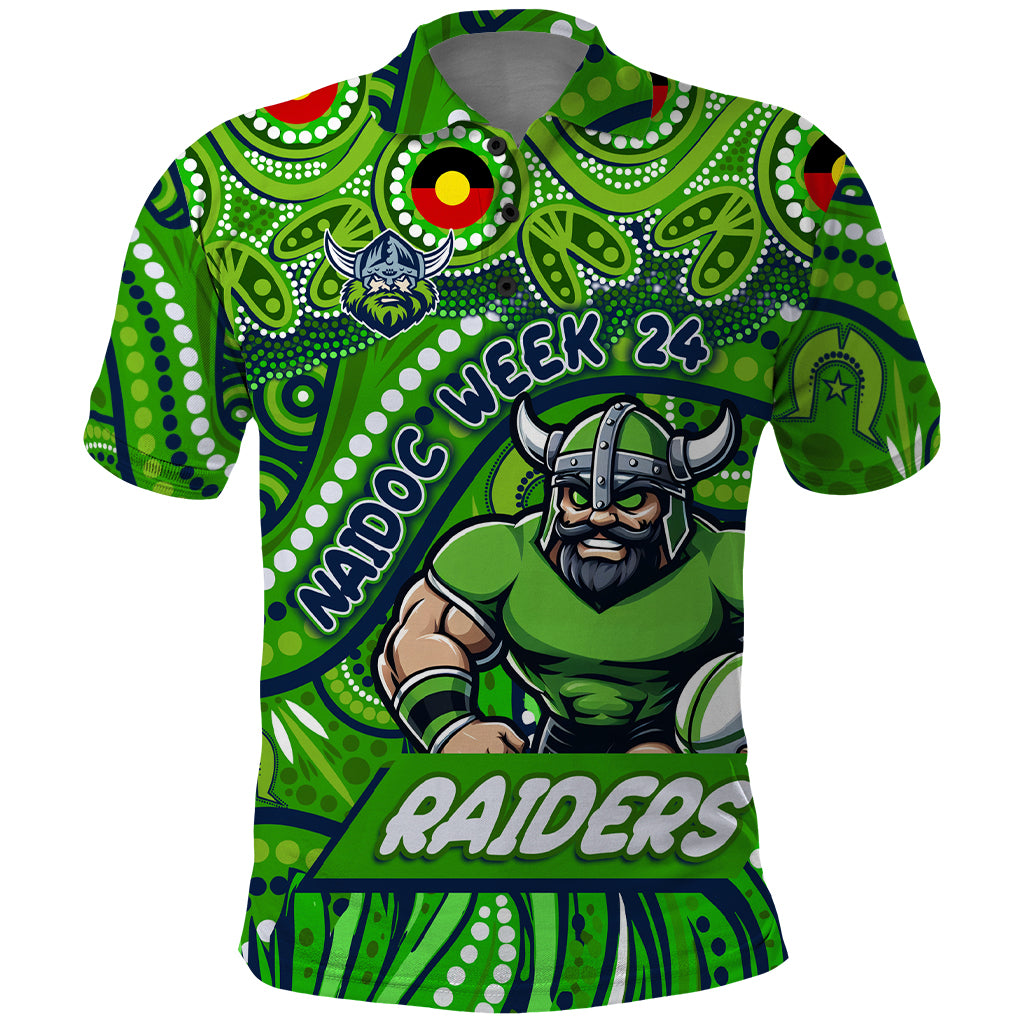 Custom Australia NAIDOC Week 2024 Polo Shirt Canberra Raiders Mascot Keep The Fire Burning