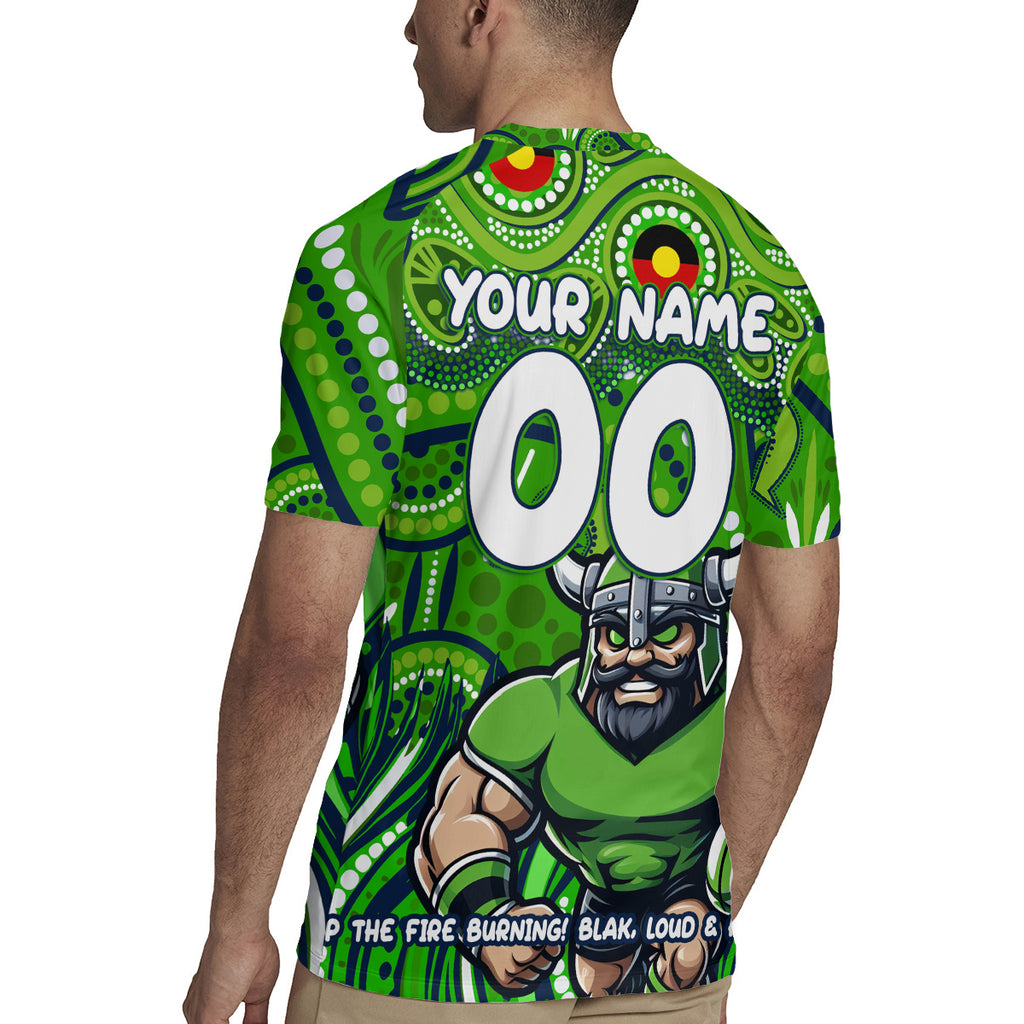 Custom Australia NAIDOC Week 2024 Rugby Jersey Canberra Raiders Mascot Keep The Fire Burning