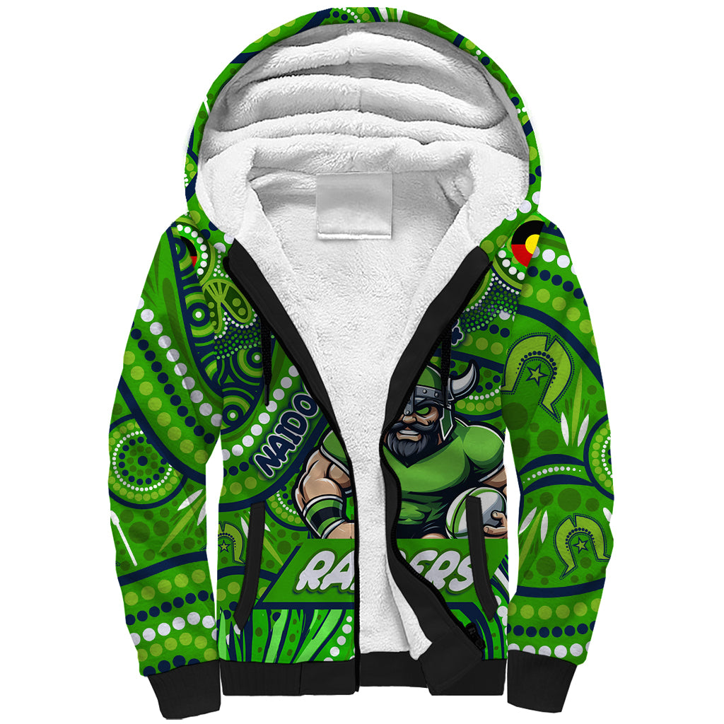 Custom Australia NAIDOC Week 2024 Sherpa Hoodie Canberra Raiders Mascot Keep The Fire Burning