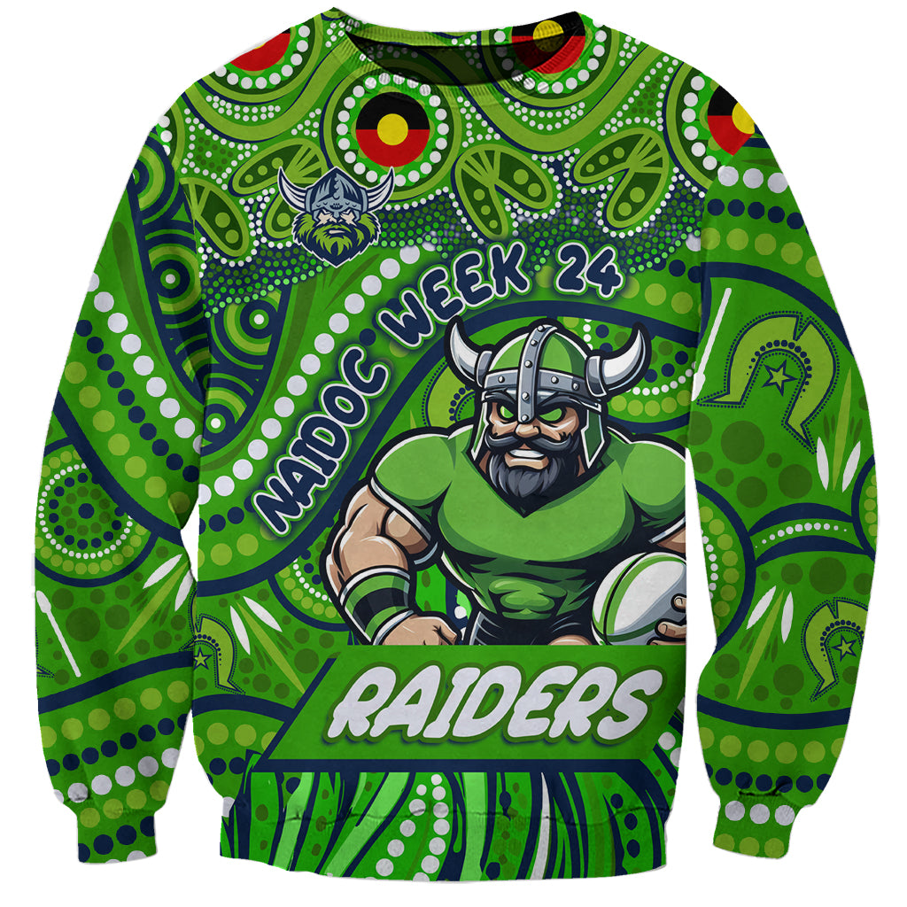 Custom Australia NAIDOC Week 2024 Sweatshirt Canberra Raiders Mascot Keep The Fire Burning