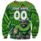 Custom Australia NAIDOC Week 2024 Sweatshirt Canberra Raiders Mascot Keep The Fire Burning
