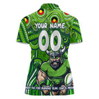 Custom Australia NAIDOC Week 2024 Women Polo Shirt Canberra Raiders Mascot Keep The Fire Burning