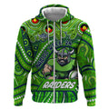 Custom Australia NAIDOC Week 2024 Zip Hoodie Canberra Raiders Mascot Keep The Fire Burning