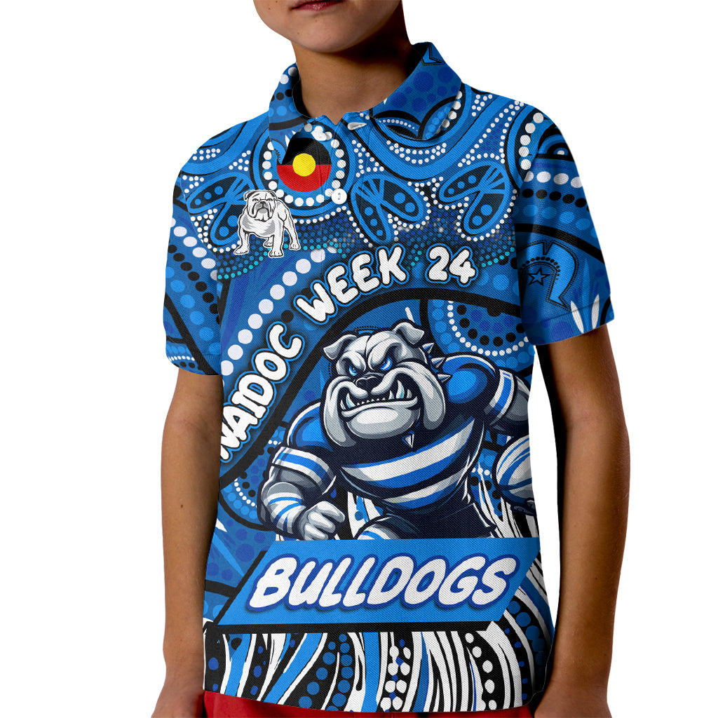 Custom Australia NAIDOC Week 2024 Kid Polo Shirt Bulldogs Mascot Keep The Fire Burning