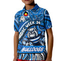 Custom Australia NAIDOC Week 2024 Kid Polo Shirt Bulldogs Mascot Keep The Fire Burning
