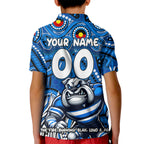Custom Australia NAIDOC Week 2024 Kid Polo Shirt Bulldogs Mascot Keep The Fire Burning