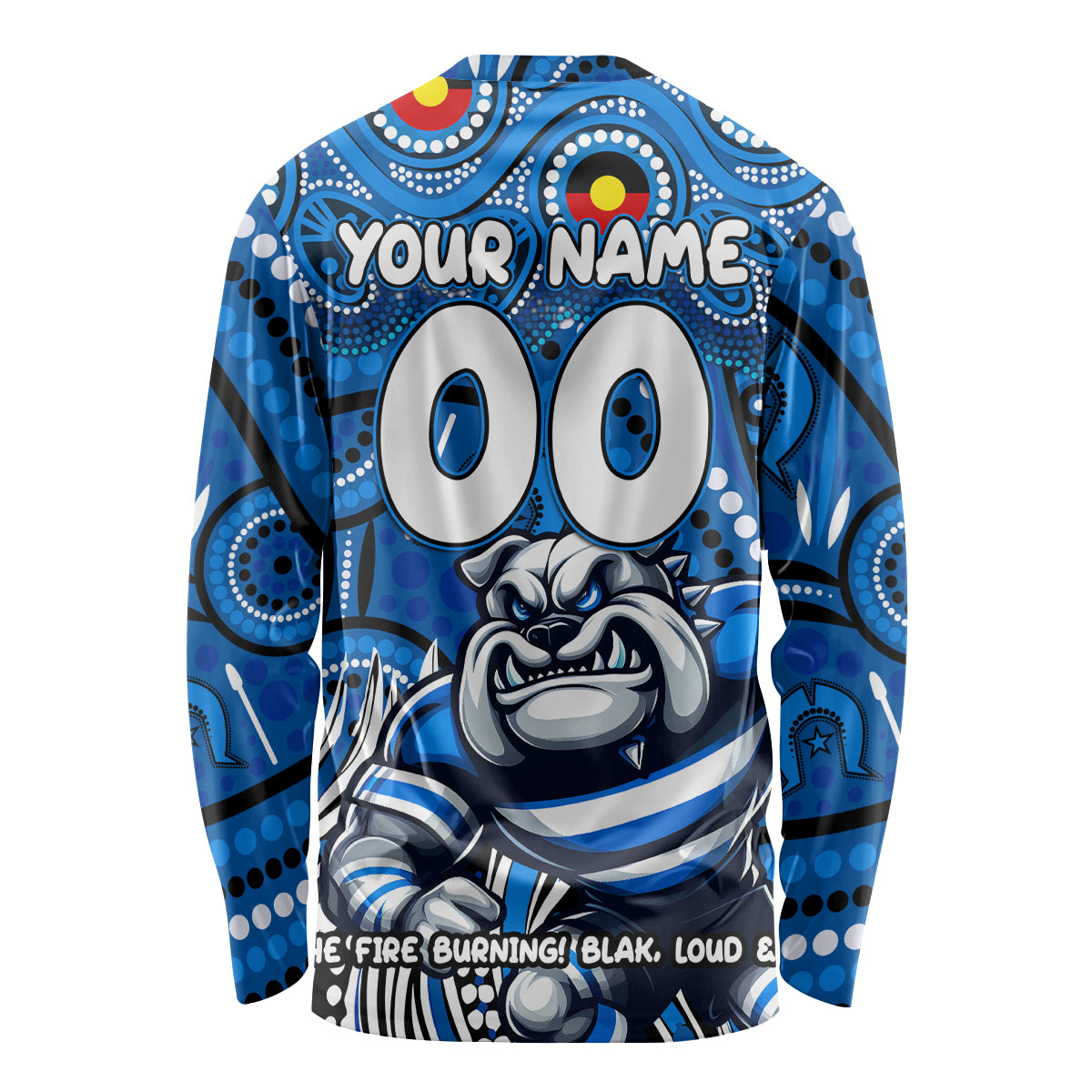 Custom Australia NAIDOC Week 2024 Long Sleeve Shirt Bulldogs Mascot Keep The Fire Burning