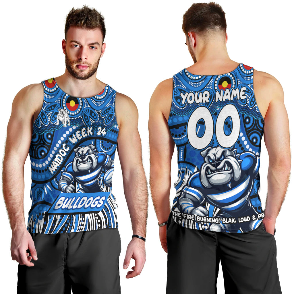 Custom Australia NAIDOC Week 2024 Men Tank Top Bulldogs Mascot Keep The Fire Burning