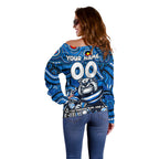Custom Australia NAIDOC Week 2024 Off Shoulder Sweater Bulldogs Mascot Keep The Fire Burning