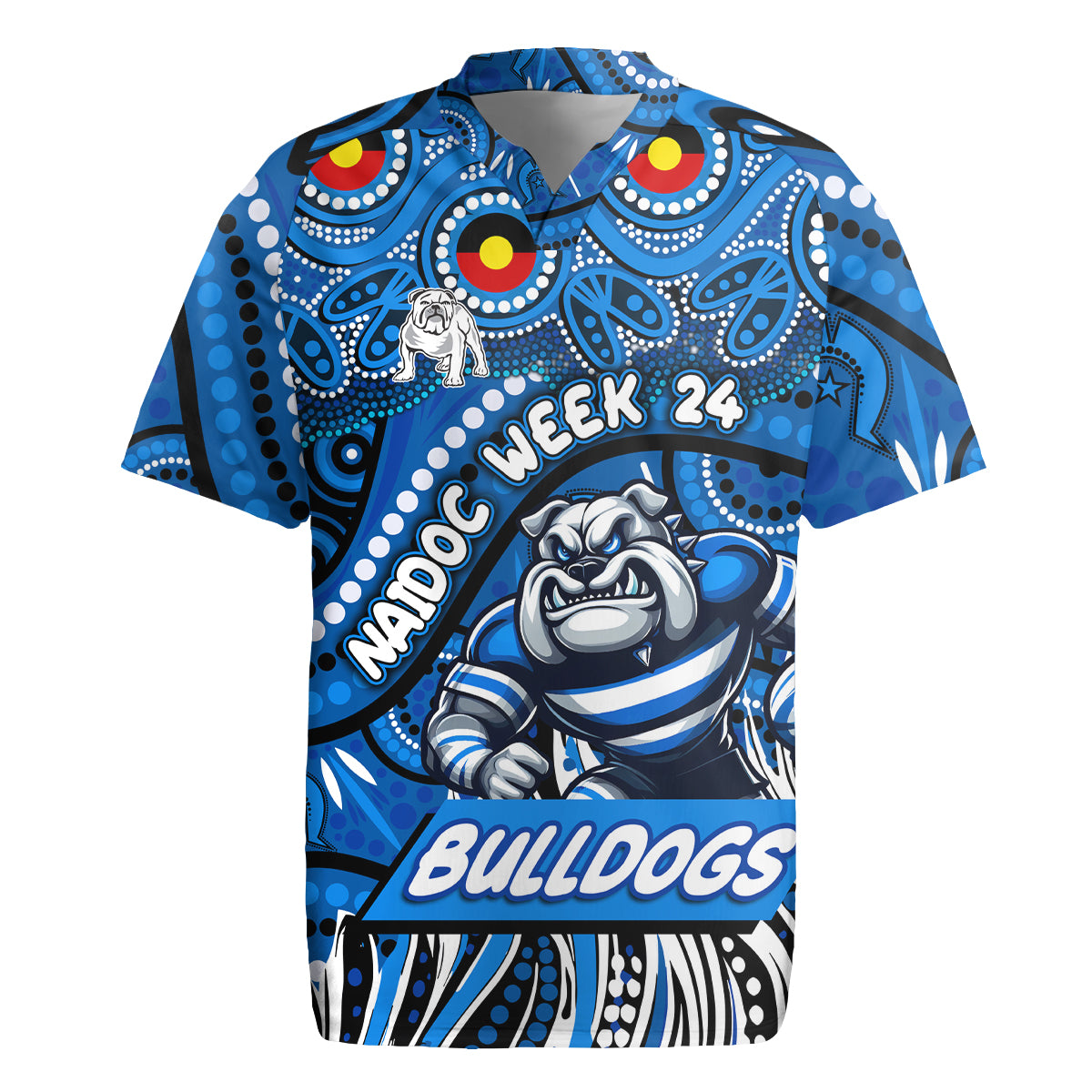 Custom Australia NAIDOC Week 2024 Rugby Jersey Bulldogs Mascot Keep The Fire Burning