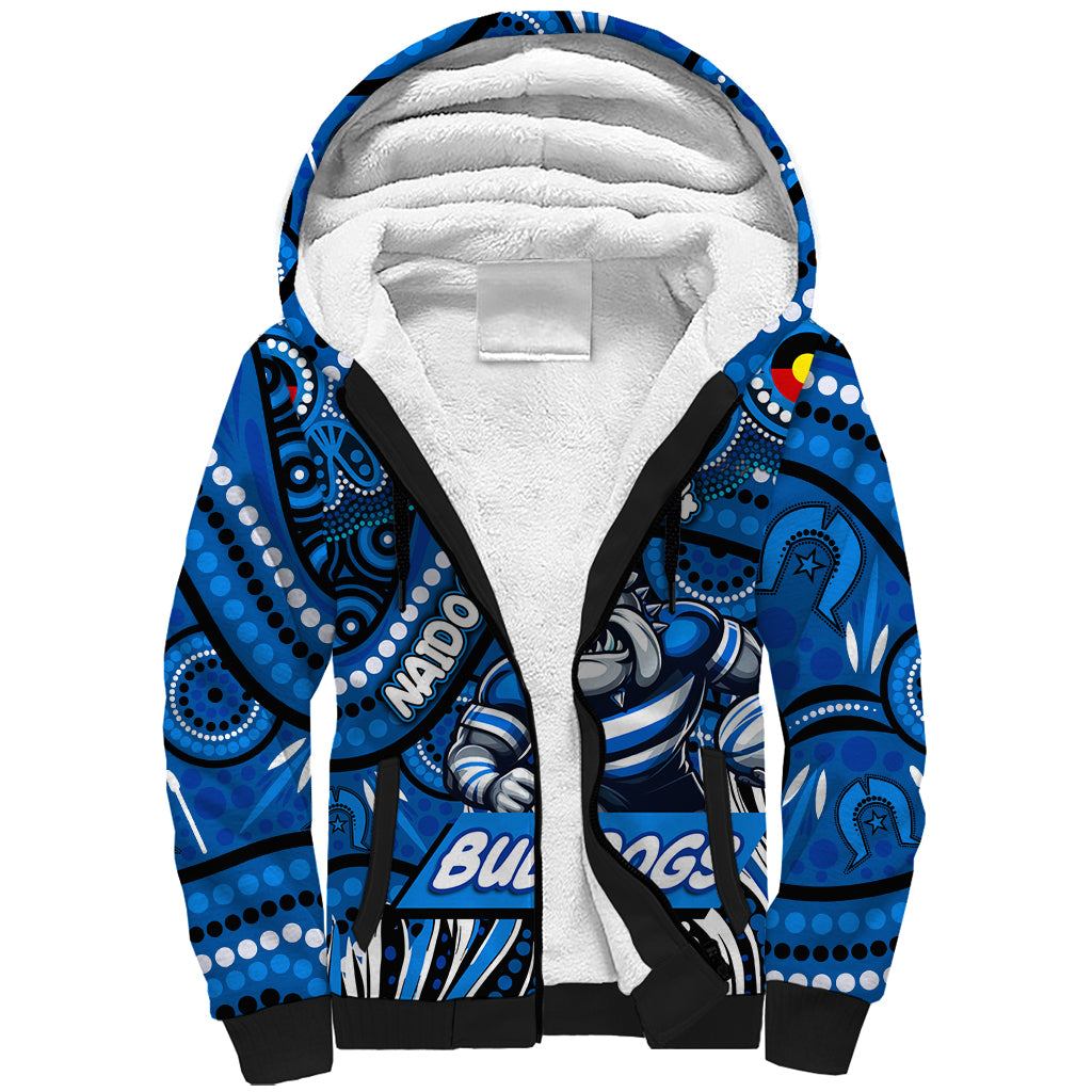 Custom Australia NAIDOC Week 2024 Sherpa Hoodie Bulldogs Mascot Keep The Fire Burning