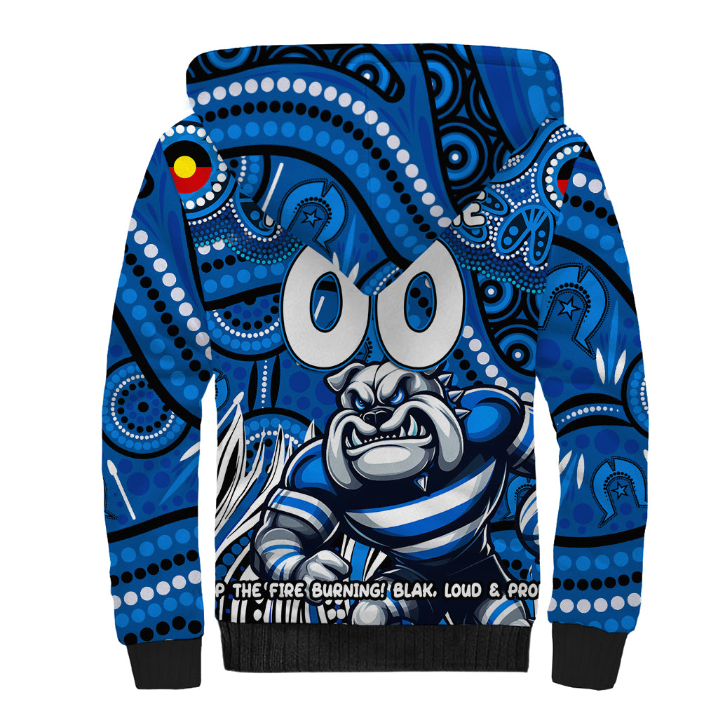 Custom Australia NAIDOC Week 2024 Sherpa Hoodie Bulldogs Mascot Keep The Fire Burning