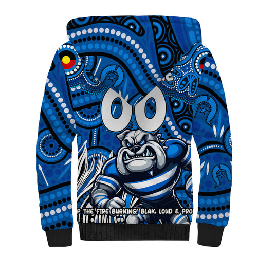 Custom Australia NAIDOC Week 2024 Sherpa Hoodie Bulldogs Mascot Keep The Fire Burning