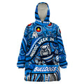 Custom Australia NAIDOC Week 2024 Wearable Blanket Hoodie Bulldogs Mascot Keep The Fire Burning