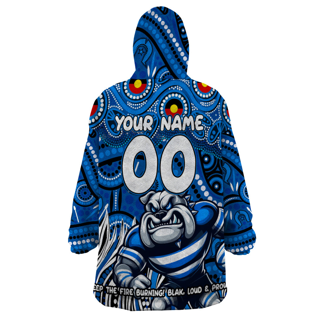 Custom Australia NAIDOC Week 2024 Wearable Blanket Hoodie Bulldogs Mascot Keep The Fire Burning