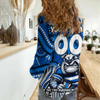 Custom Australia NAIDOC Week 2024 Women Casual Shirt Bulldogs Mascot Keep The Fire Burning