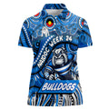 Custom Australia NAIDOC Week 2024 Women Polo Shirt Bulldogs Mascot Keep The Fire Burning
