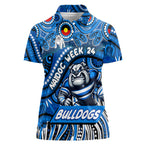 Custom Australia NAIDOC Week 2024 Women Polo Shirt Bulldogs Mascot Keep The Fire Burning