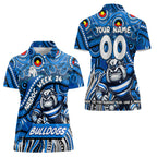 Custom Australia NAIDOC Week 2024 Women Polo Shirt Bulldogs Mascot Keep The Fire Burning