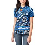 Custom Australia NAIDOC Week 2024 Women Polo Shirt Bulldogs Mascot Keep The Fire Burning