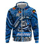 Custom Australia NAIDOC Week 2024 Zip Hoodie Bulldogs Mascot Keep The Fire Burning