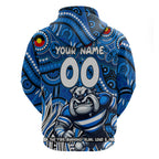 Custom Australia NAIDOC Week 2024 Zip Hoodie Bulldogs Mascot Keep The Fire Burning