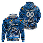 Custom Australia NAIDOC Week 2024 Zip Hoodie Bulldogs Mascot Keep The Fire Burning