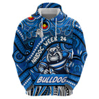 Custom Australia NAIDOC Week 2024 Zip Hoodie Bulldogs Mascot Keep The Fire Burning