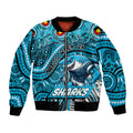 Custom Australia NAIDOC Week 2024 Bomber Jacket Sharks Mascot Keep The Fire Burning