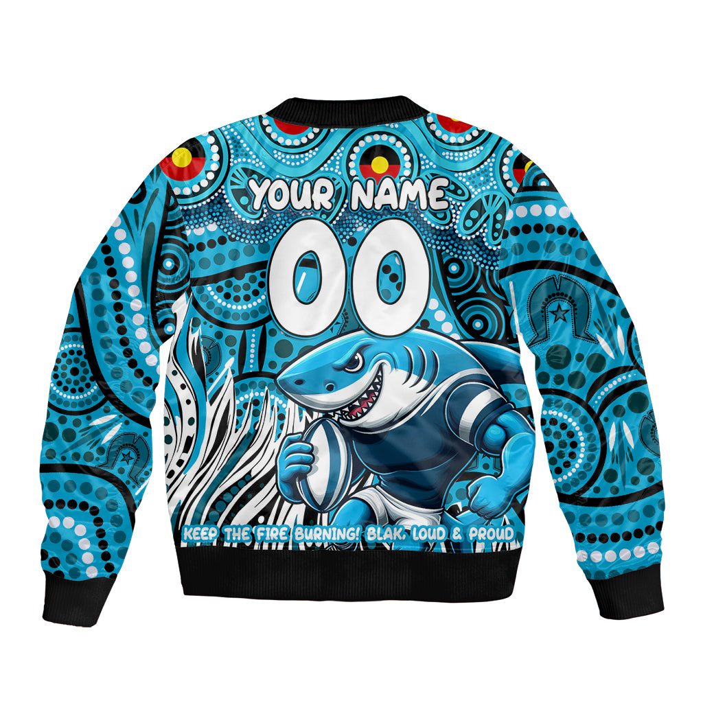 Custom Australia NAIDOC Week 2024 Bomber Jacket Sharks Mascot Keep The Fire Burning