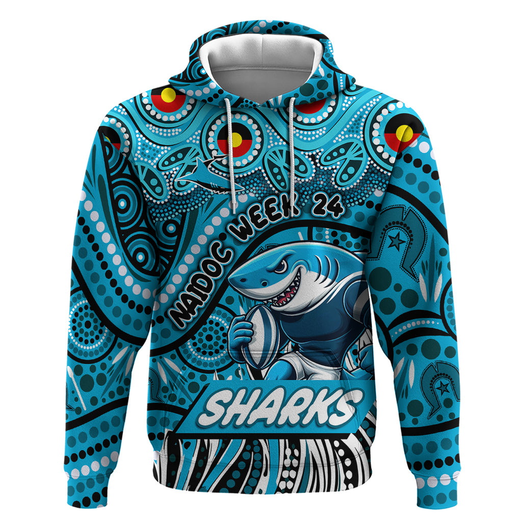 Custom Australia NAIDOC Week 2024 Hoodie Sharks Mascot Keep The Fire Burning