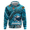 Custom Australia NAIDOC Week 2024 Hoodie Sharks Mascot Keep The Fire Burning