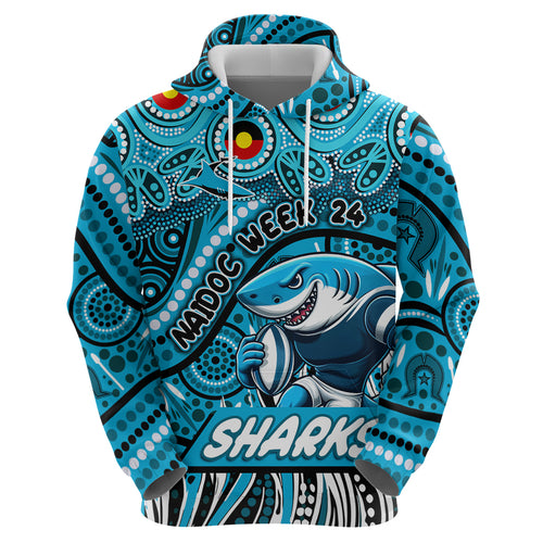 Custom Australia NAIDOC Week 2024 Hoodie Sharks Mascot Keep The Fire Burning