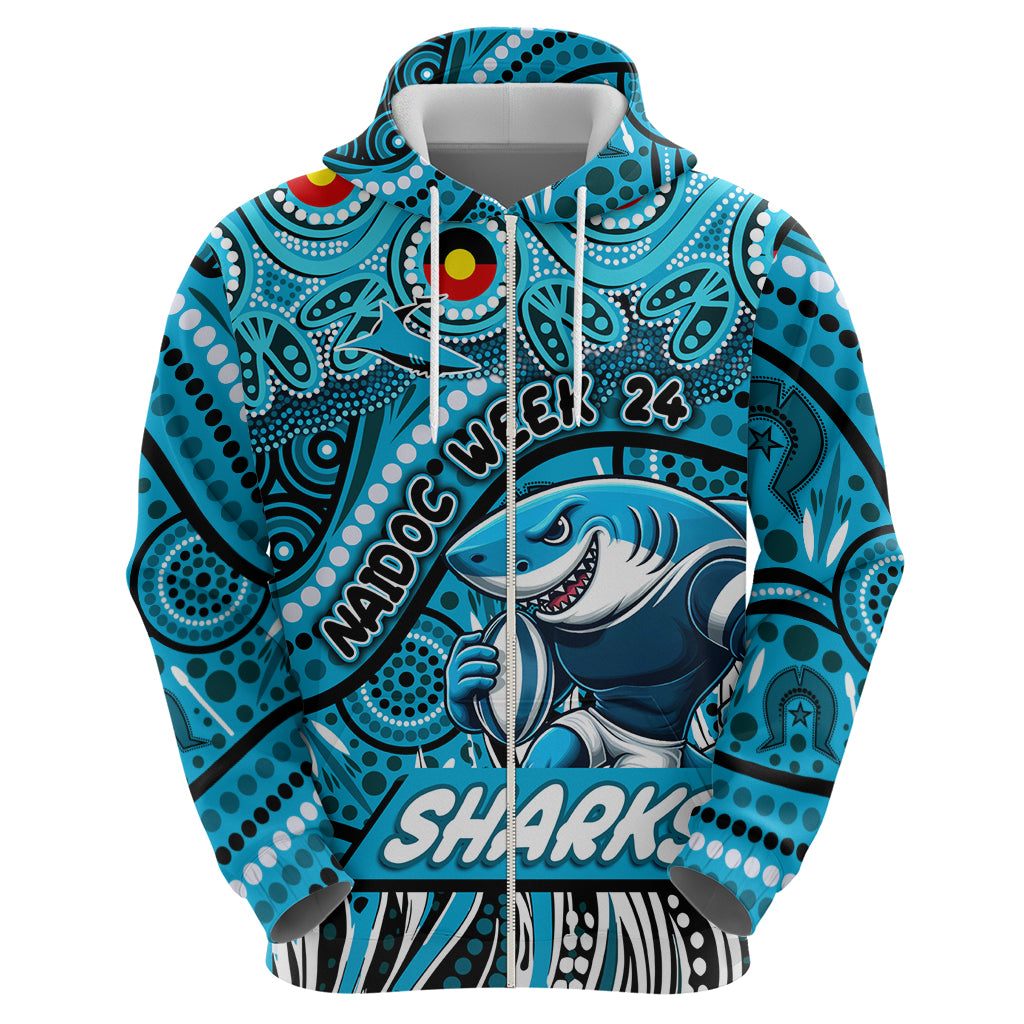 Custom Australia NAIDOC Week 2024 Hoodie Sharks Mascot Keep The Fire Burning