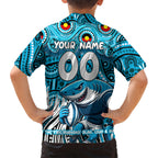 Custom Australia NAIDOC Week 2024 Kid Hawaiian Shirt Sharks Mascot Keep The Fire Burning
