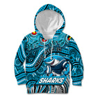 Custom Australia NAIDOC Week 2024 Kid Hoodie Sharks Mascot Keep The Fire Burning