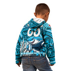 Custom Australia NAIDOC Week 2024 Kid Hoodie Sharks Mascot Keep The Fire Burning