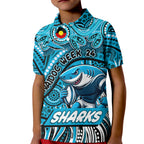 Custom Australia NAIDOC Week 2024 Kid Polo Shirt Sharks Mascot Keep The Fire Burning
