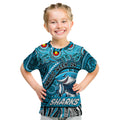 Custom Australia NAIDOC Week 2024 Kid T Shirt Sharks Mascot Keep The Fire Burning