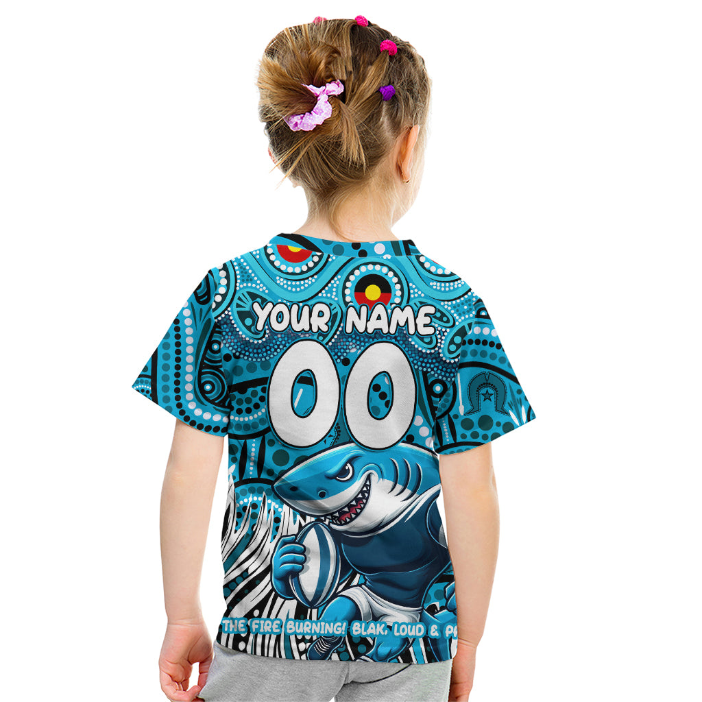 Custom Australia NAIDOC Week 2024 Kid T Shirt Sharks Mascot Keep The Fire Burning