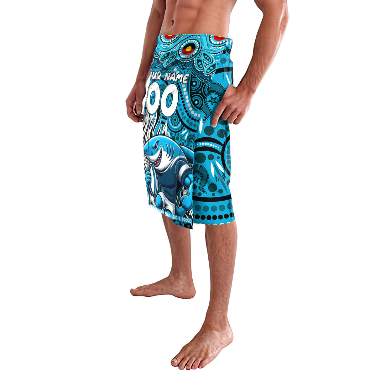 Custom Australia NAIDOC Week 2024 Lavalava Sharks Mascot Keep The Fire Burning