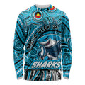 Custom Australia NAIDOC Week 2024 Long Sleeve Shirt Sharks Mascot Keep The Fire Burning