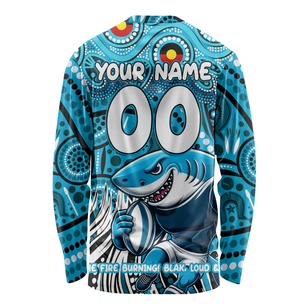Custom Australia NAIDOC Week 2024 Long Sleeve Shirt Sharks Mascot Keep The Fire Burning