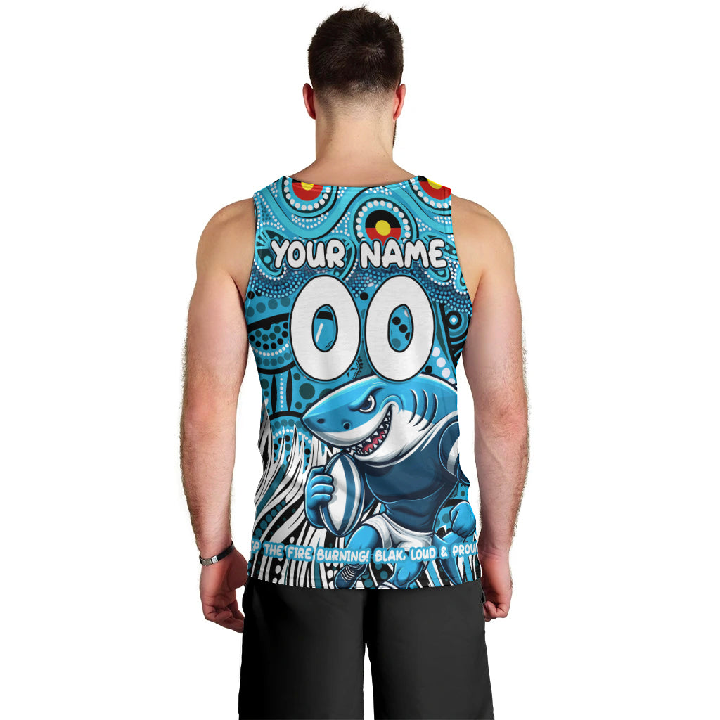 Custom Australia NAIDOC Week 2024 Men Tank Top Sharks Mascot Keep The Fire Burning
