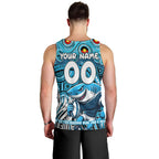 Custom Australia NAIDOC Week 2024 Men Tank Top Sharks Mascot Keep The Fire Burning